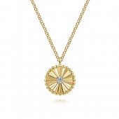 14K YELLOW AND WHITE GOLD STARBUST DIAMOND BUJUKAN NECKLACE
