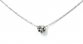 18K WHITE GOLD .51CTW DIAMOND SOLITAIRE PENDANT WITH ADJUSTABLE CHAIN