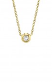 14K YELLOW GOLD DIAMOND BEZEL PENDANT .05CT