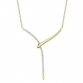 14K YELLOW GOLD DIAMOND Y NECKLACE