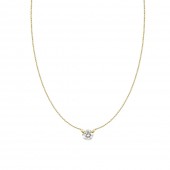 14K YELLOW GOLD DIAMOND SOLITAIRE PENDANT .30CT