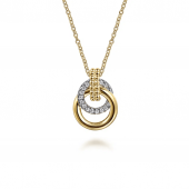14K TWO TONE DIAMOND BUJUKAN PENDANT