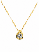 14K YELLOW GOLD DIAMOND PEAR STYLE PENDANT