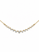 14K YELLOW GOLD GRADUATED DIAMOND NECKLACE