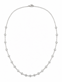 14K WHITE GOLD MULTI DIAMOND NECKLACE