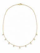 14K YELLOW GOLD DIAMOND DANGLE PENDANT