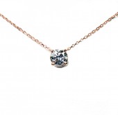 14K Rose Gold 0.96Ct Round Diamond Pendant