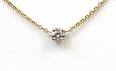 14K YELLOW GOLD SOLITAIRE PENDANT