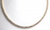 14K YELLOW GOLD 10.69CTW DIAMOND RIVIERA NECKLACE