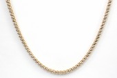 14K YELLOW GOLD DIAMOND TENNIS NECKLACE