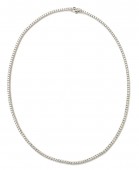 14K WHITE GOLD DIAMOND TENNIS NECKLACE 5.03CTW