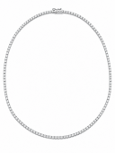 14K WHITE GOLD DIAMOND RIVIERA NECKLACE