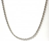 14K WHITE GOLD DIAMOND TENNIS NECKLACE 10.91 CTW