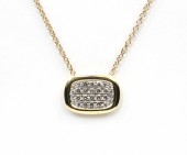 14KTT PAVE DIAMOND PENDANT