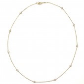 14K YELLOW & WHITE GOLD DIAMOND BY THE YARD NECKLACE