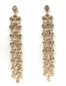 14K YELLOW GOLD DIAMOND CHANDELIER EARRINGS