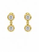 14K YELLOW GOLD DIAMOND EARRINGS