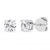 LAB GROWN DIAMOND 14K WHITE GOLD STUD EARRINGS 1.56CTW