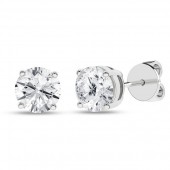 LAB GROWN 14K WHITE GOLD STUD EARRINGS 2.00ctw
