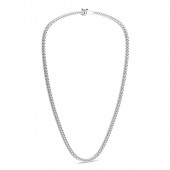 14K WHITE GOLD LAB GROWN DIAMOND STRAIGHT LINE TENNIS NECKLACE