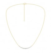 14K YELLOW GOLD LAB GROWN GRADUATED DIAMOND  NECKLACE 1CTW