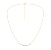 14K YELLOW GOLD LAB GROWN GRADUATED DIAMOND NECKLACE