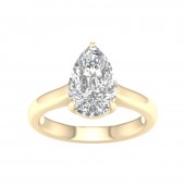 LAB GROWN PEAR SOLITAIRE ENGAGEMENT RING 3.01CT