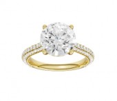 14K YELLOW GOLD LAB GROWN DIAMOND ENGAGEMENT RING