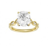 14K YELLOW GOLD LAB GROWN DIAMOND ENGAGEMENT RING