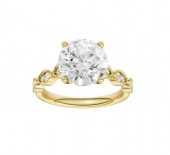 14K YELLOW GOLD LAB GROWN DIAMOND ENGAGEMENT RING
