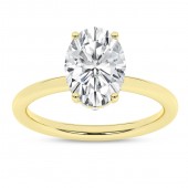LAB GROWN 14K YELLOW GOLD OVAL ENGAGEMENT RING
