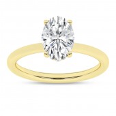 14K YELLOW GOLD LAB GROWN OVAL DIAMOND ENGAGEMENT RING