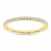 14K YELLOW GOLD .25CTW LAB GROWN WEDDING BAND