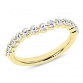 LAB GROWN CURVED BUBBLE WEDDING BAND .50CTW