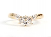 14K YELLOW GOLD LAB GROWN DIAMOND CURVED TIARA BAND