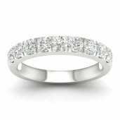 LAB GROWN DIAMOND 14K WHITE GOLD STRAIGHT WEDDING BAND