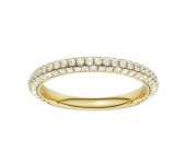 14K YELLOW GOLD LAB GROWN DIAMOND PAVE BAND .60CTW