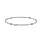 LAB GROWN 14K WHITE GOLD ETERNITY TENNIS BRACELET 3.00ctw