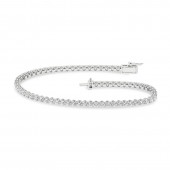 14K WHITE GOLD LAB GROWN DIAMOND TENNIS BRACELET 5CTW