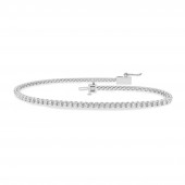 14K WHITE GOLD LAB GROWN DIAMOND TENNIS BRACELET 2CTW