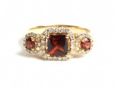 UNIVERSITY OF ALABAMA GARNET AND DIAMOND ROLL TIDE RING