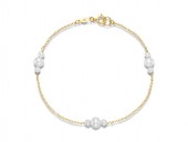 14K YELLOW GOLD FRESHWATER PEARL BRACELET