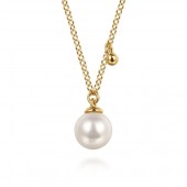 14K YELLOW GOLD  PEARL DROP PENDANT