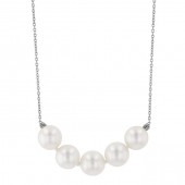 14K WHITE GOLD 4MM CULTURED PEARL STARTER NECKLACE