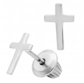 STERLING SILVER CROSS EARRINGS