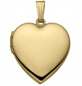 14K GOLD FILLED HEART LOCKET ON A GOLD FILLED ROPE CHAIN
