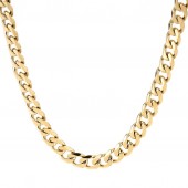GOLD PLATED STAINLESS STEEL POLISHED 6MM CURB CHAIN