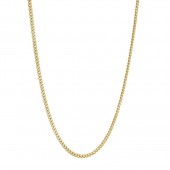 STAINLESS STEEL GOLD TONE CURB CHAIN 20 INCH