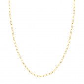 STERLING SILVER GOLD PLATED PAPERCLIP CHAIN