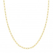 STERLING SILVER GOLD PLATED 2.2MM PAPERCLIP CHAIN